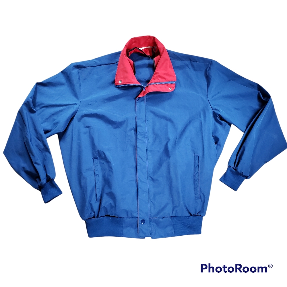 Vintage UNITOG Union Made In the USA Mens Jacket Size 48 XL Blue Red. 28Wx29.5L